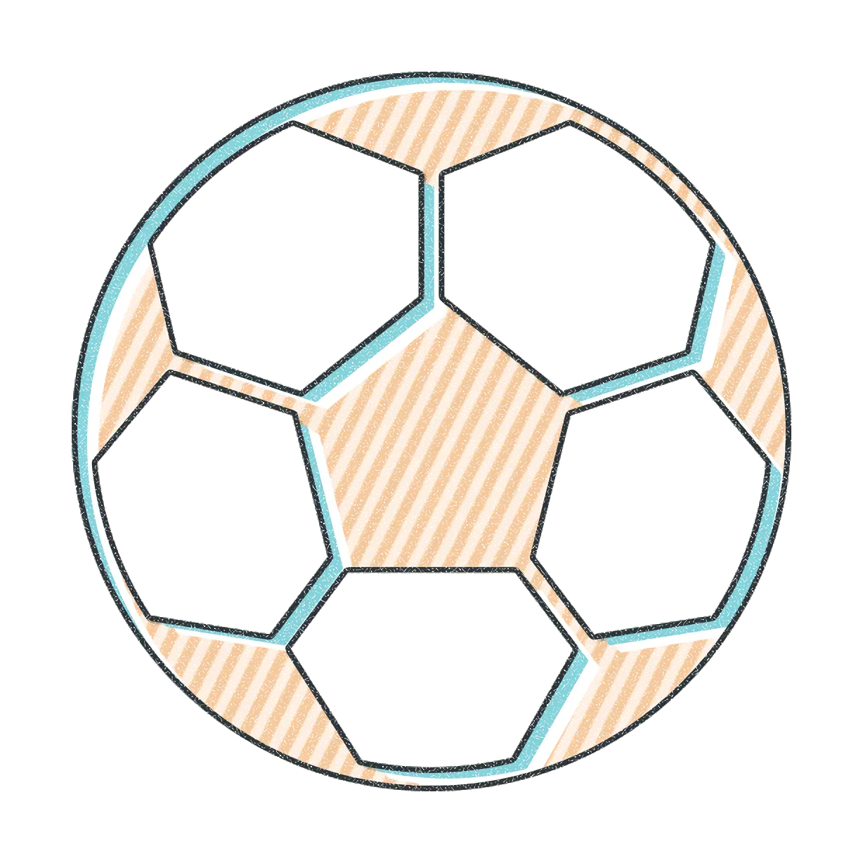 Stylized Soccer Ball Design Illustration