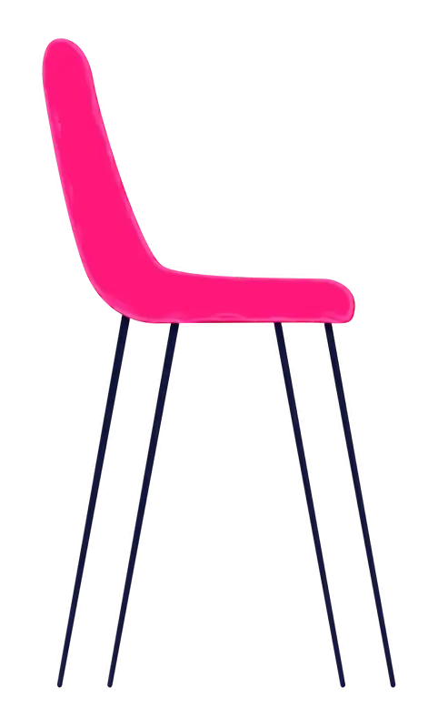 Modern Pink Chair with a Sleek Design