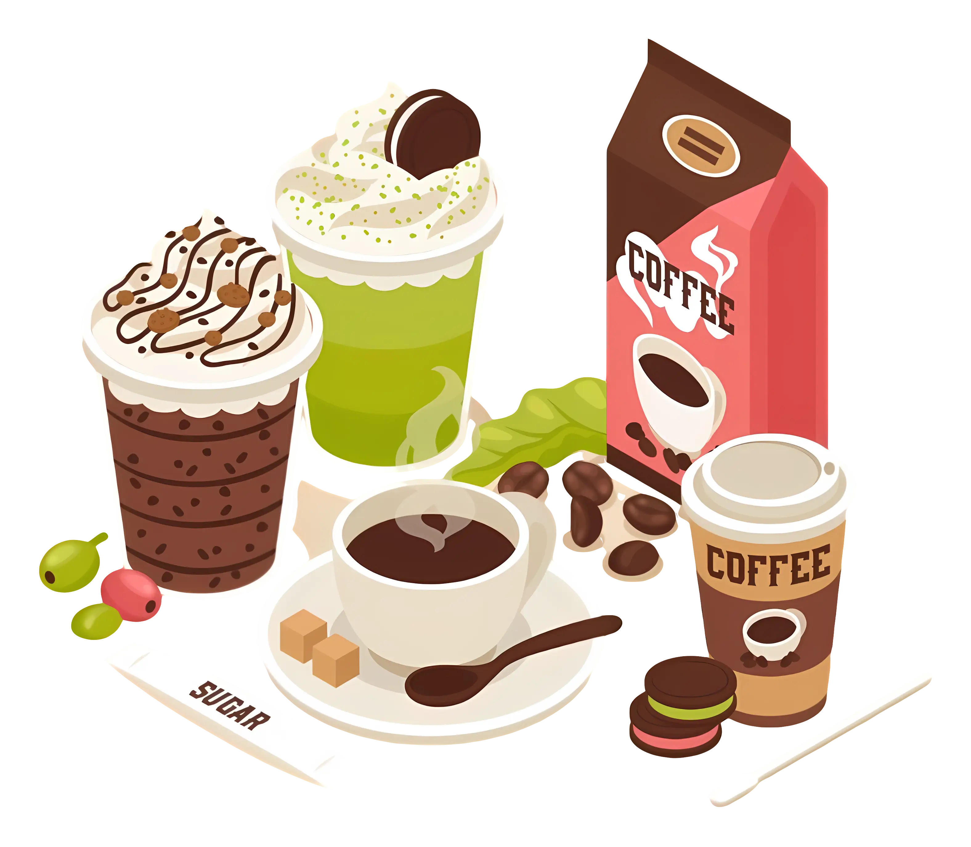 Various Coffee Drinks