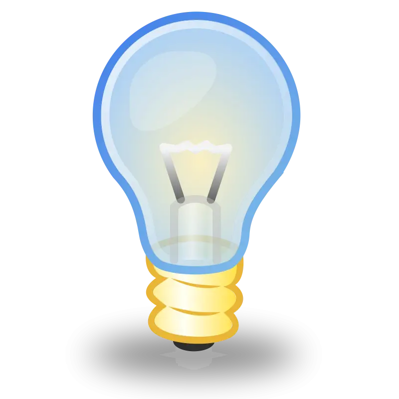 Cartoon Illustration of a Lightbulb Icon