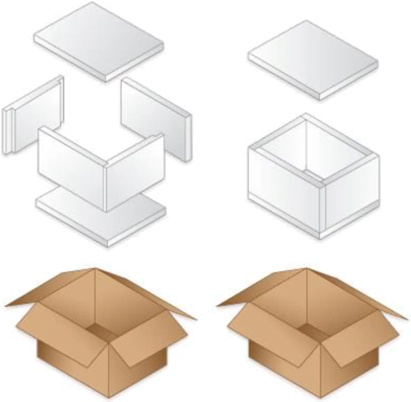 Cardboard Box Assembly Illustration