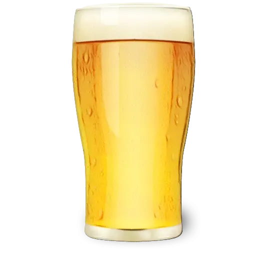 Beer Glass with Frothy Head