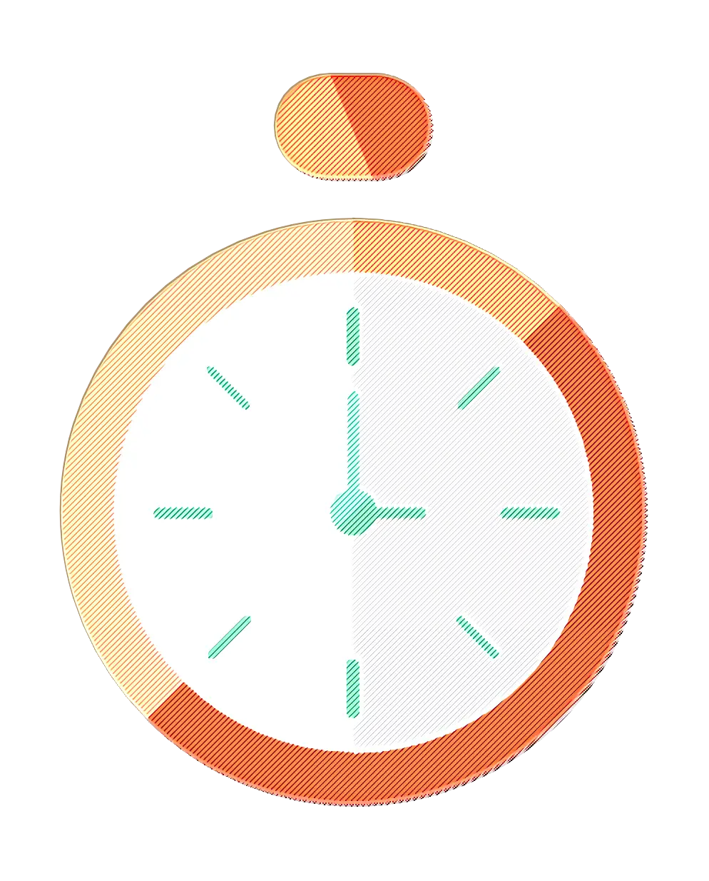 Minimalist Pastel Stopwatch Illustration