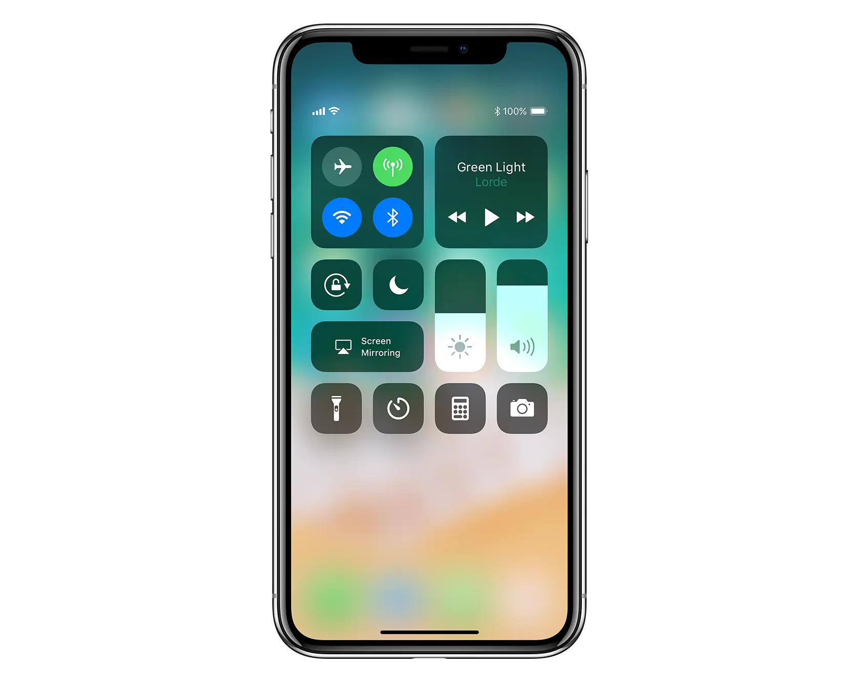 Smartphone with App Control and Settings Screen