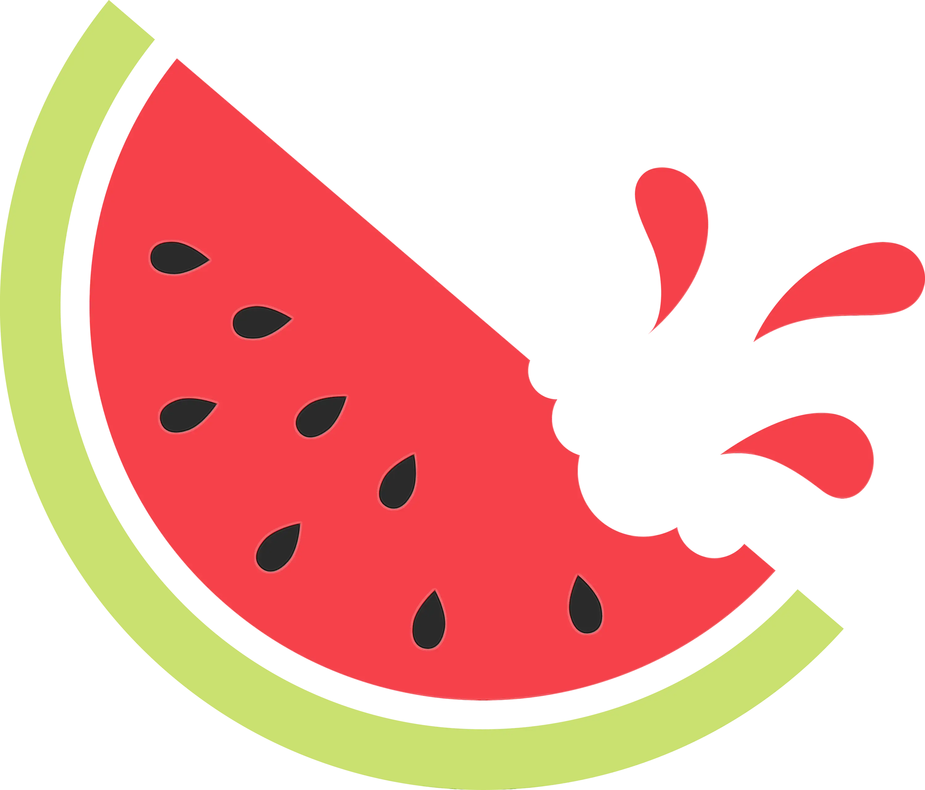Watermelon Slice Illustration with Bite