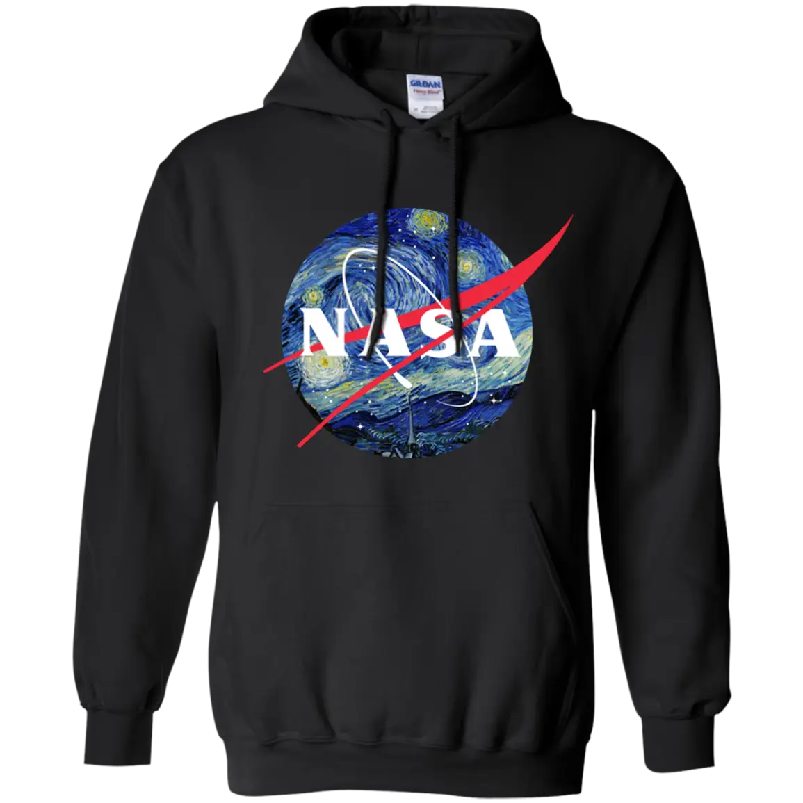 Black NASA Hoodie with Logo