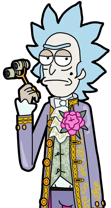 Cartoon Scientist with Binoculars