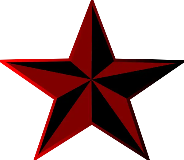Red and Black Star Decorative Illustration