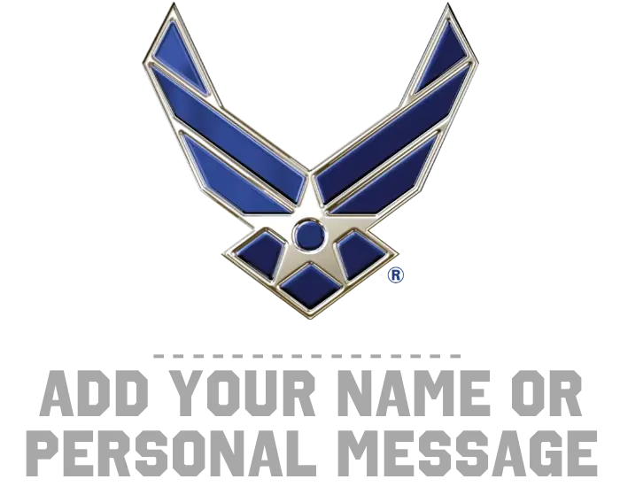 Air Force Emblem with Custom Message