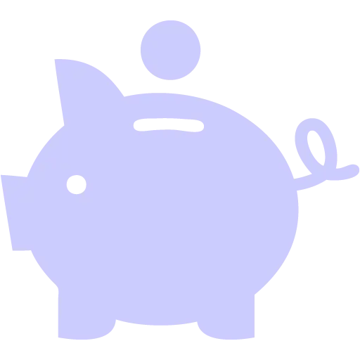 Purple Piggy Bank Illustration