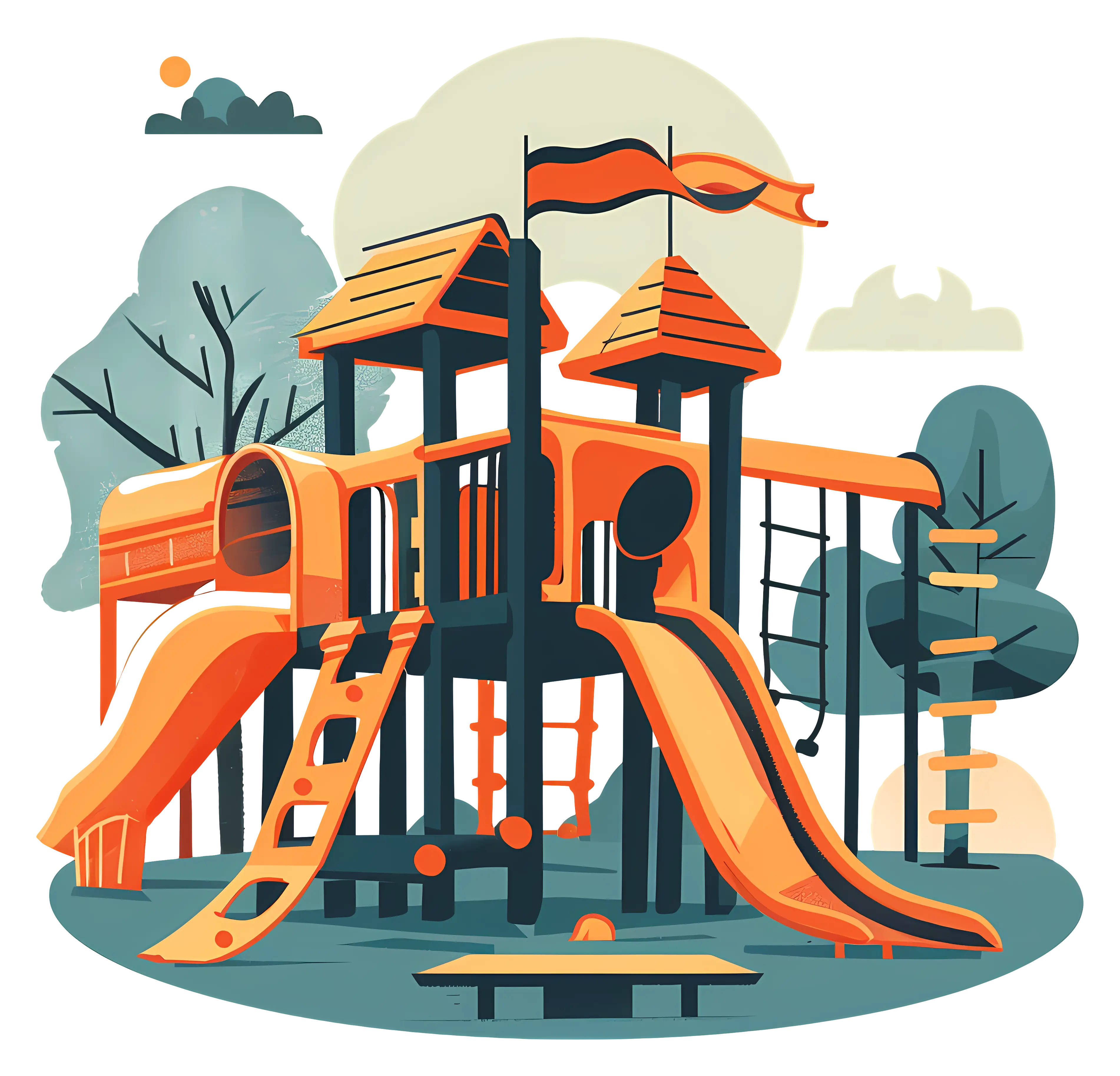Colorful Playground Illustration