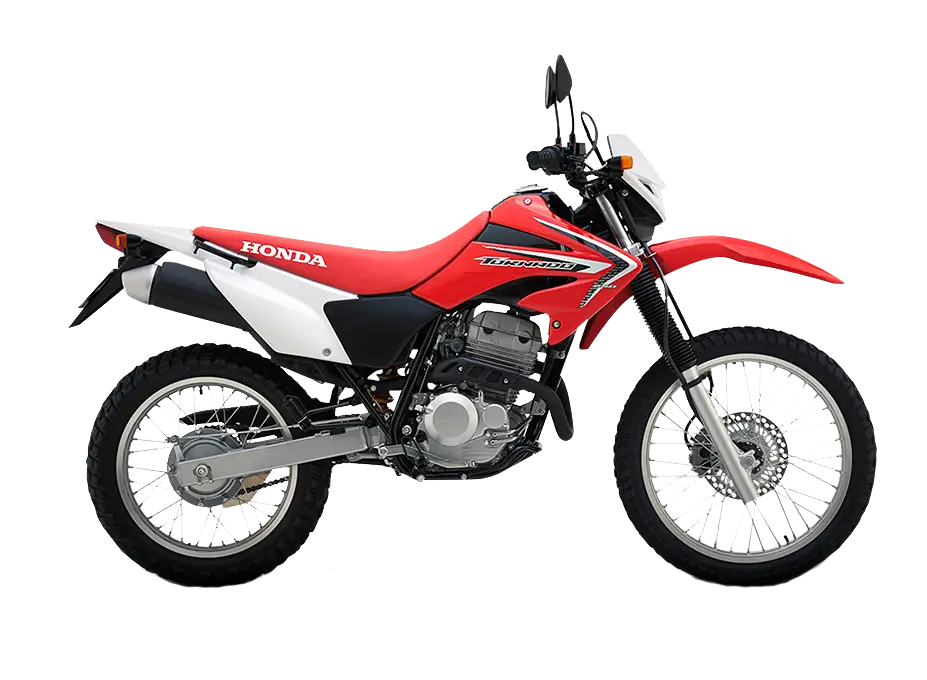 Red Trail Motorcycle for Off-Road Adventures
