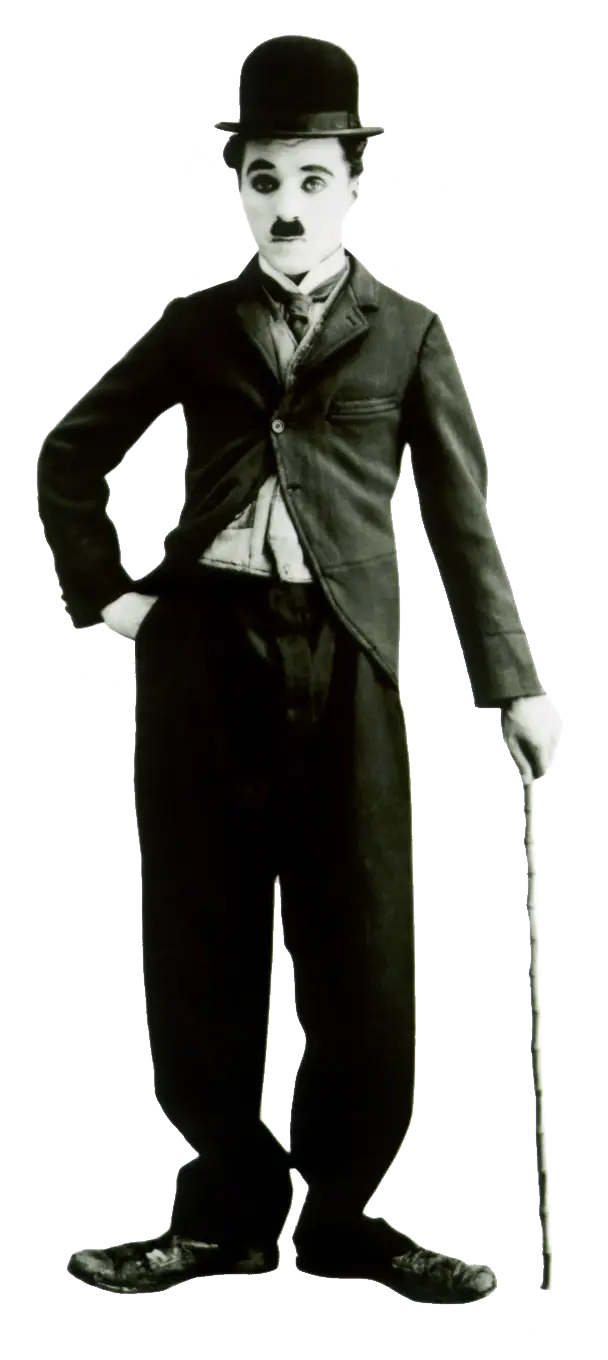 Vintage Man with Cane and Hat