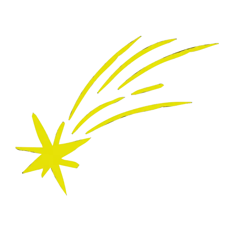 Shooting Yellow Star Illustration