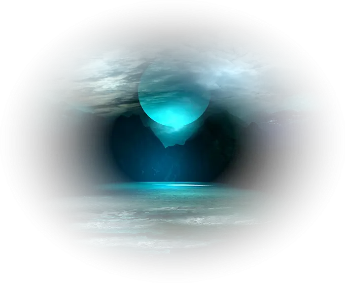 Blue Moon Over Water
