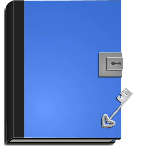 Blue Locked Diary with Key