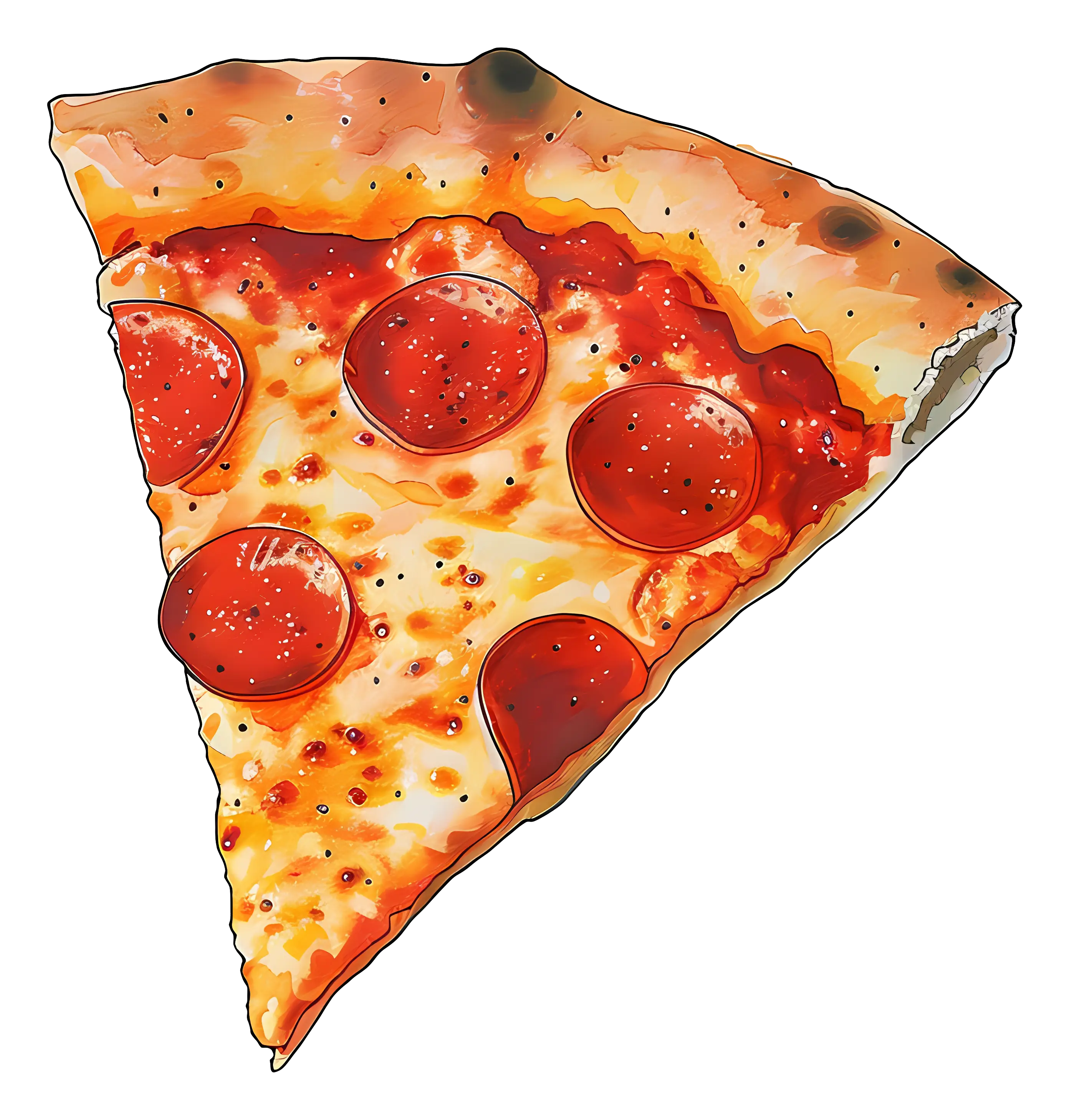 Pepperoni Pizza Slice with Cheese