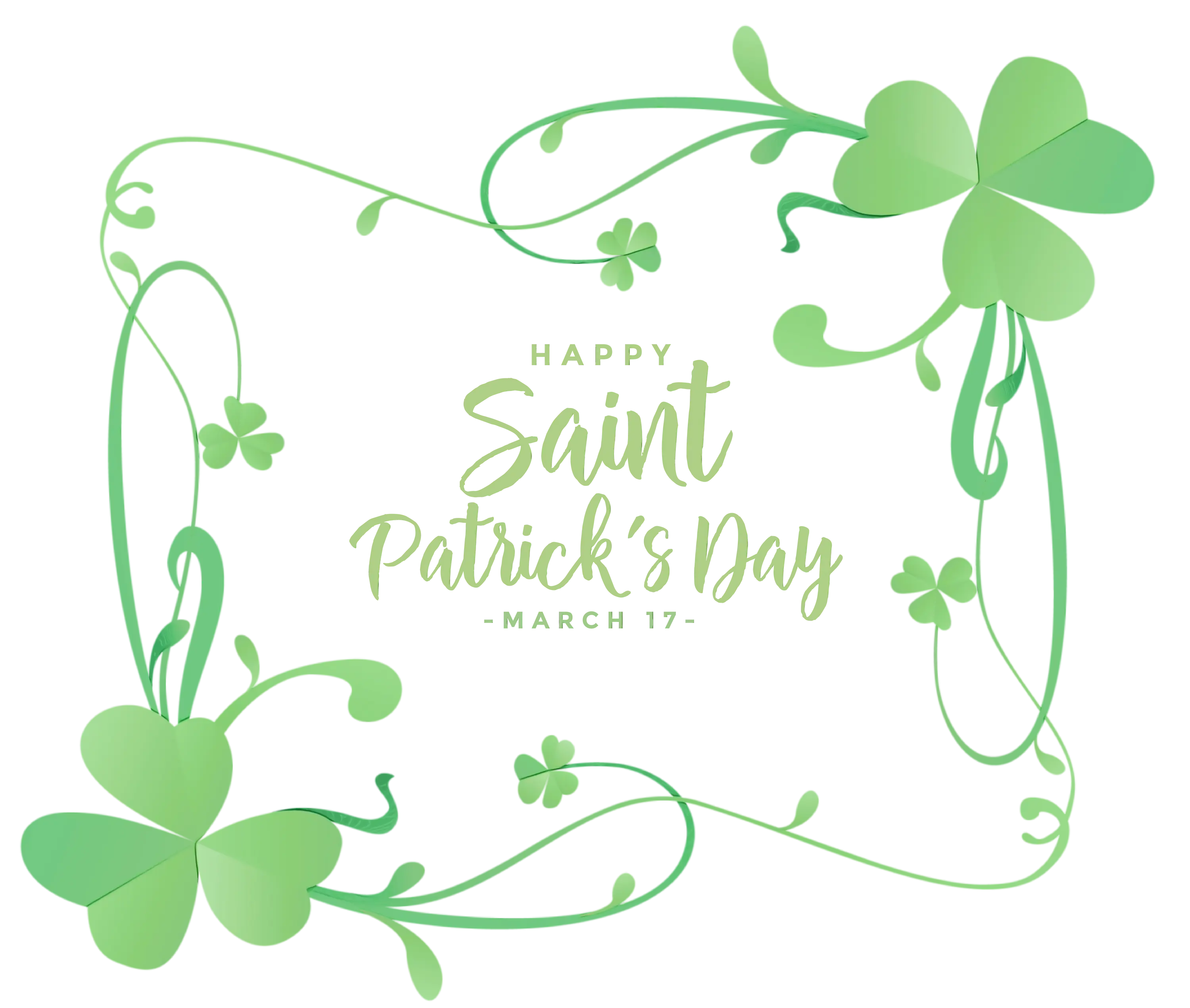 Saint Patrick&#039;s Day Shamrock Frame Design