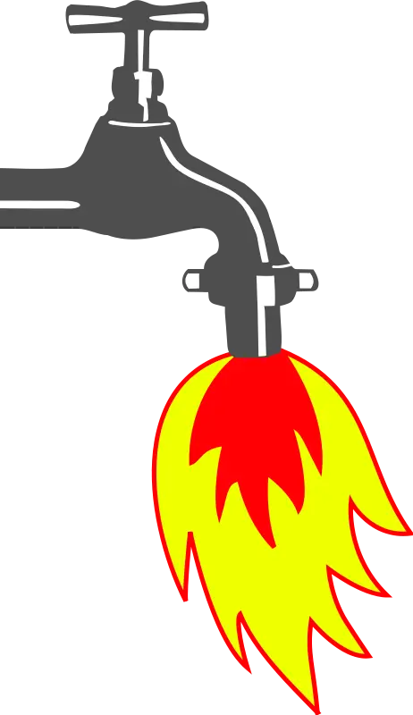 Flaming Tap Illustration