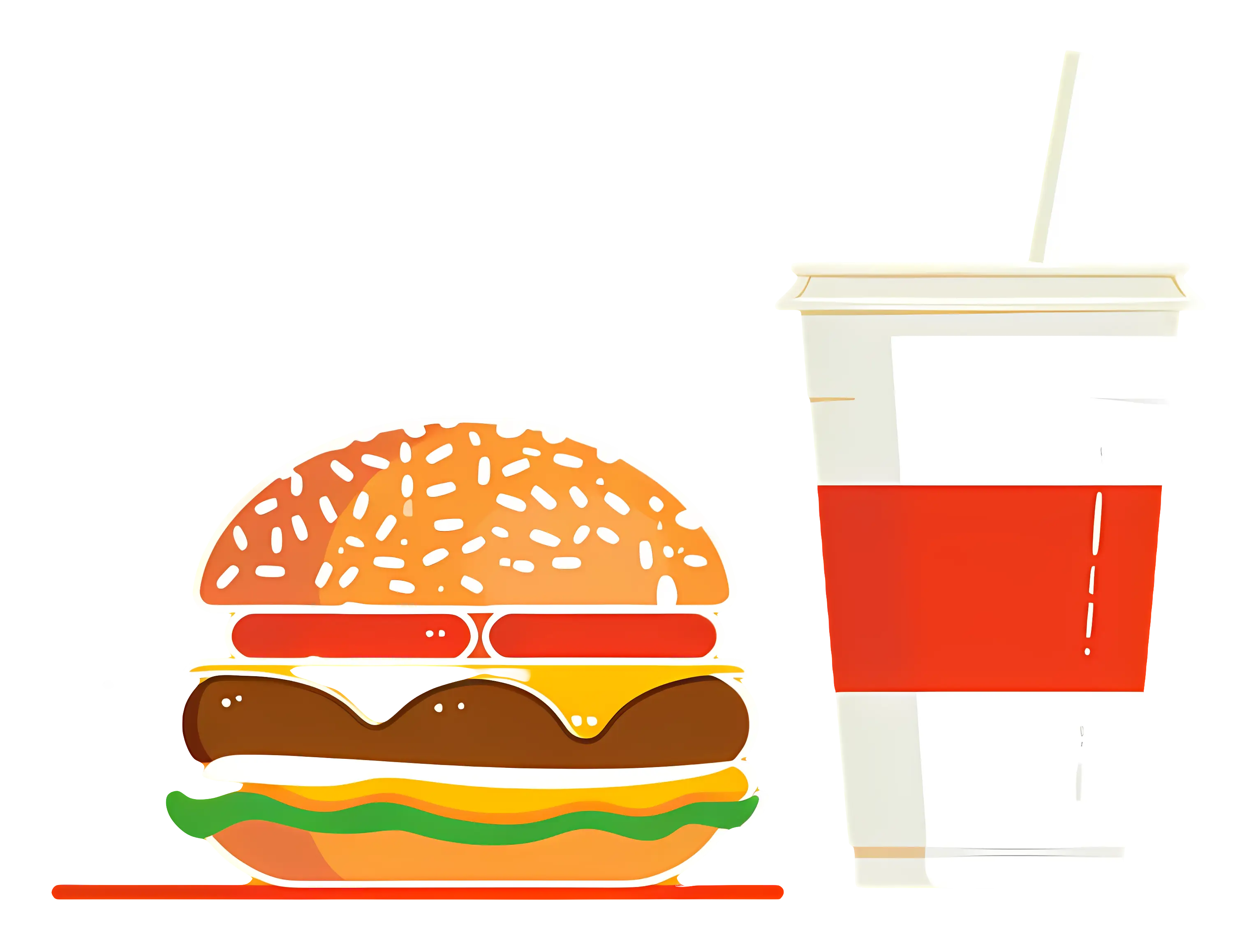 Burger and Drink Combo for Fast Food Lovers