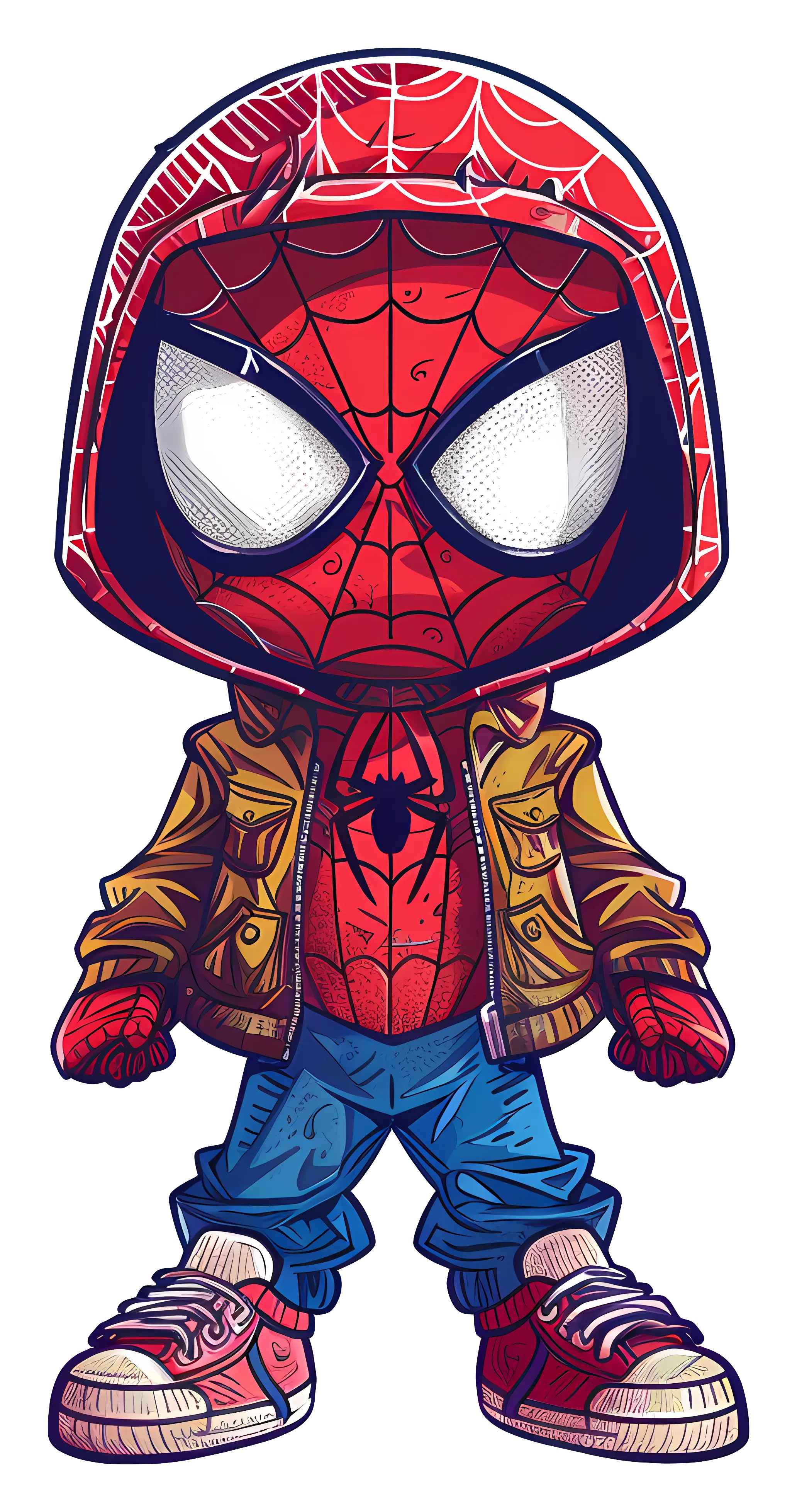 Cute Superhero Cartoon Illustration