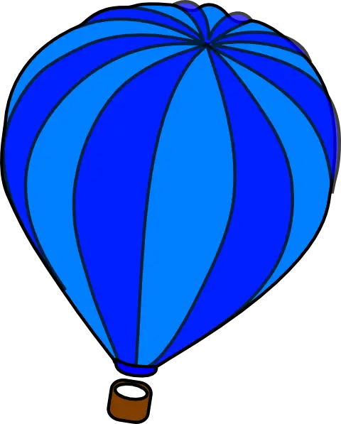 Blue Hot Air Balloon Illustration