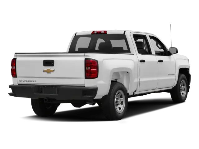 White Pickup Truck Back View