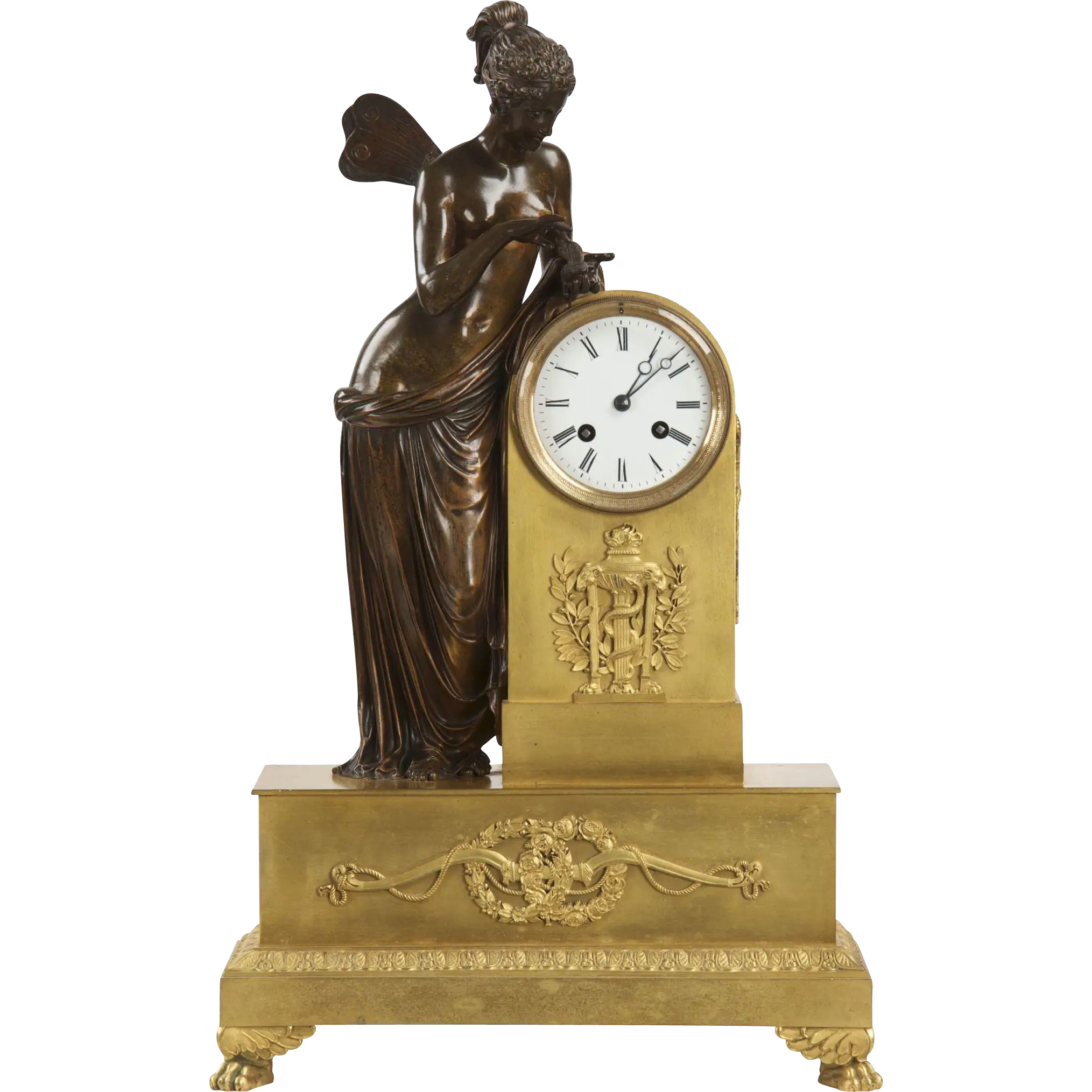 Antique Clock with Decorative Design