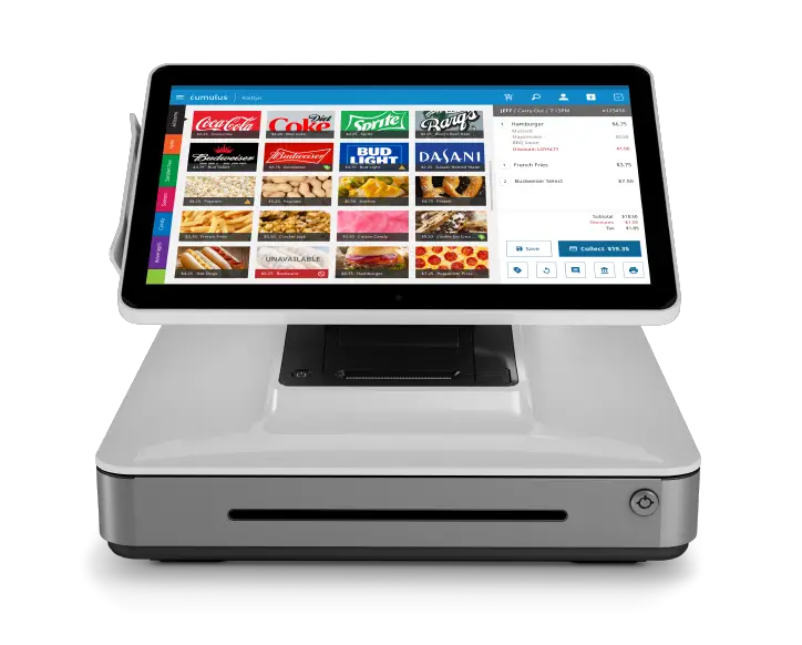 Point of Sale System with Touchscreen Display