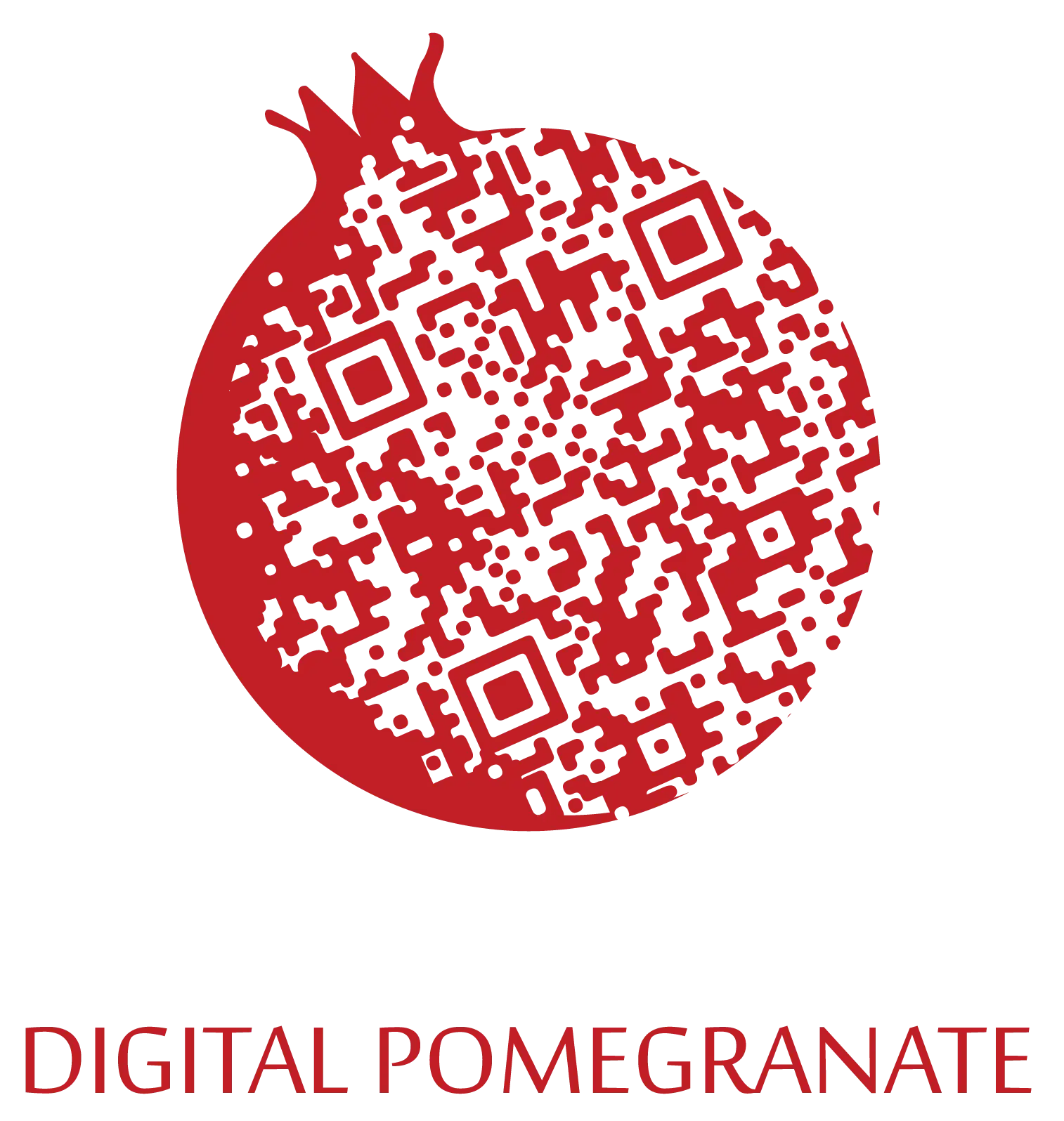 Digital Pomegranate Logo with QR Code