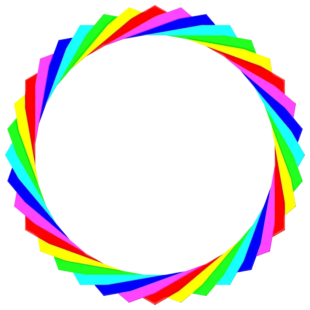 Rainbow Swirl Frame Illustration