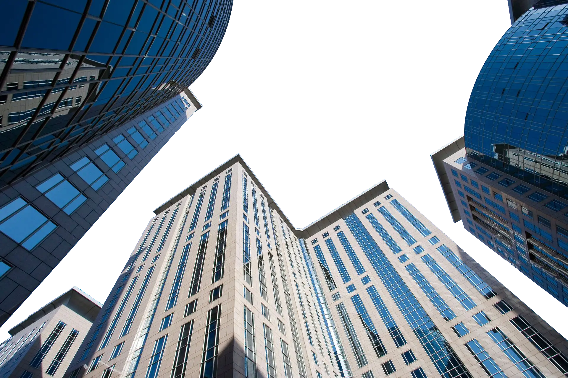 Tall Modern Skyscrapers in Urban Landscape