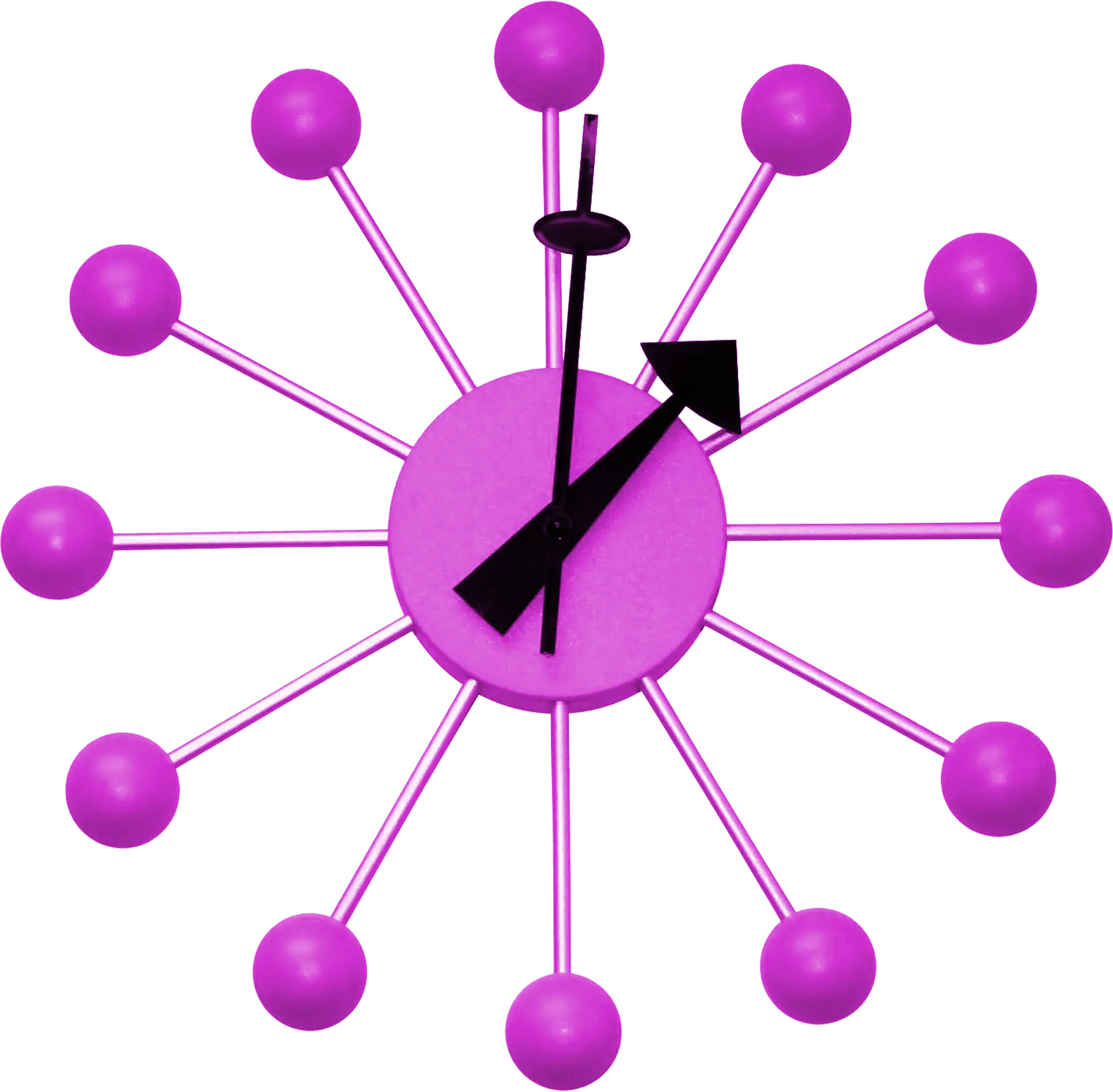 Purple Modern Clock