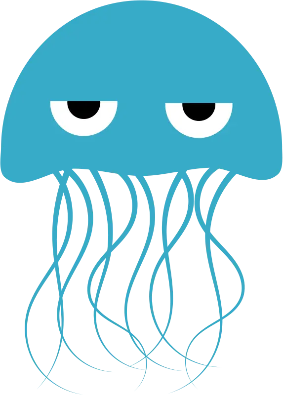 Blue Jellyfish in the Ocean