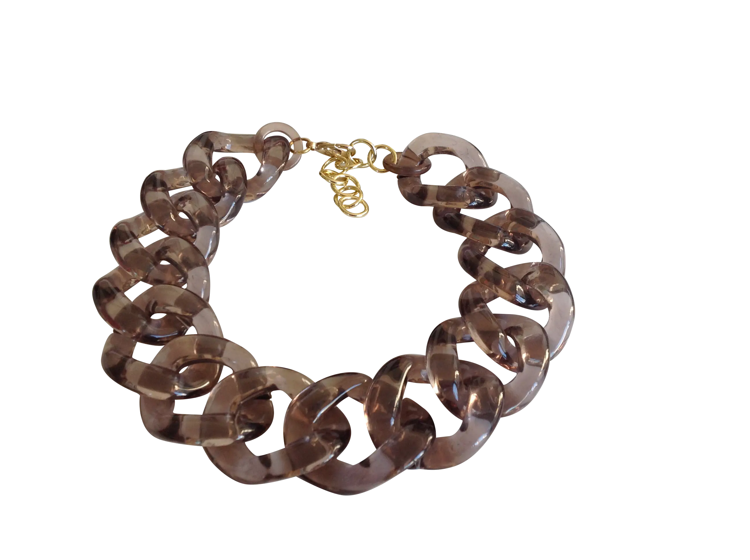 Metallic Chain Necklace with Modern Design