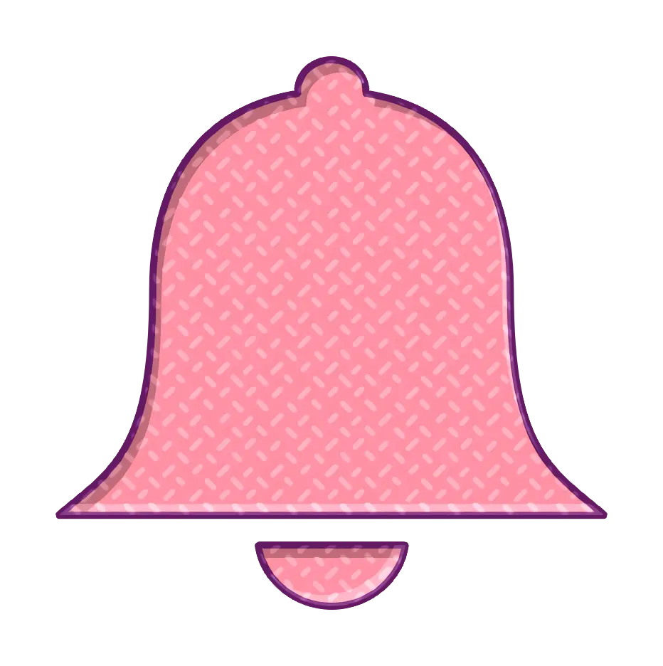 Pink Notification Bell Icon
