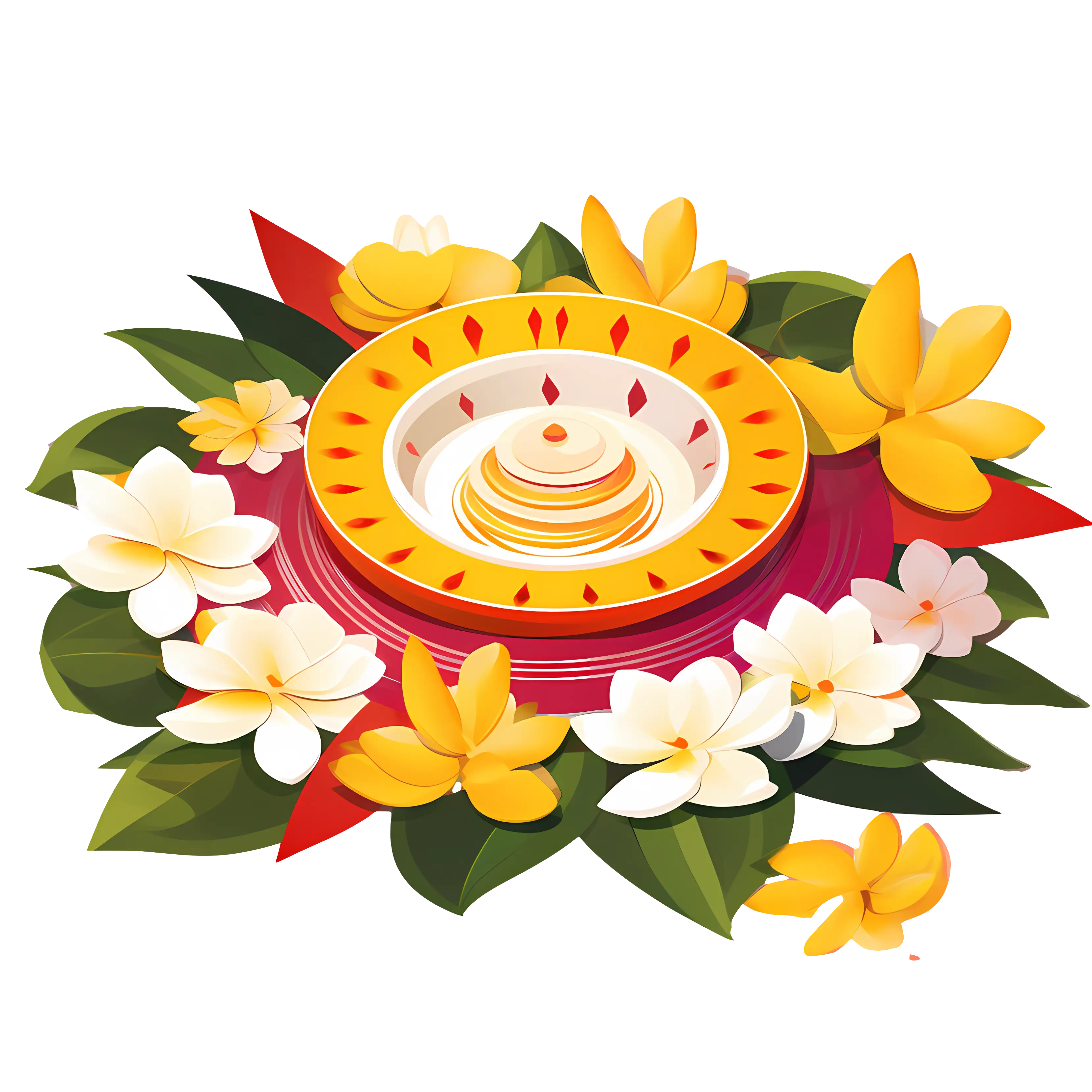 Colorful Flower Rangoli Design