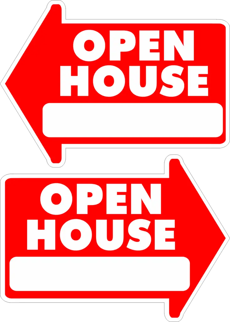 Open House Arrow Signs
