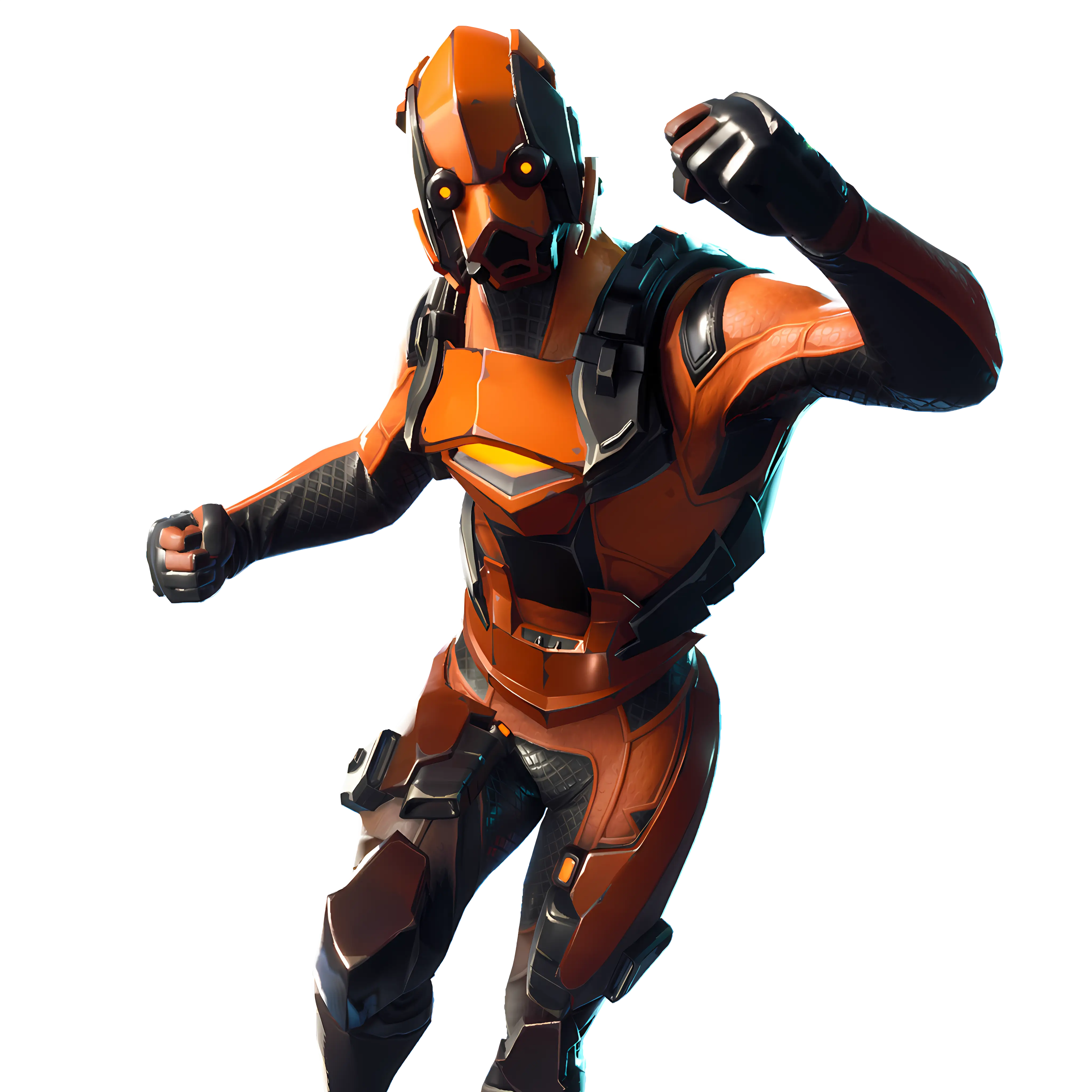 Orange Robot in Battle Stance
