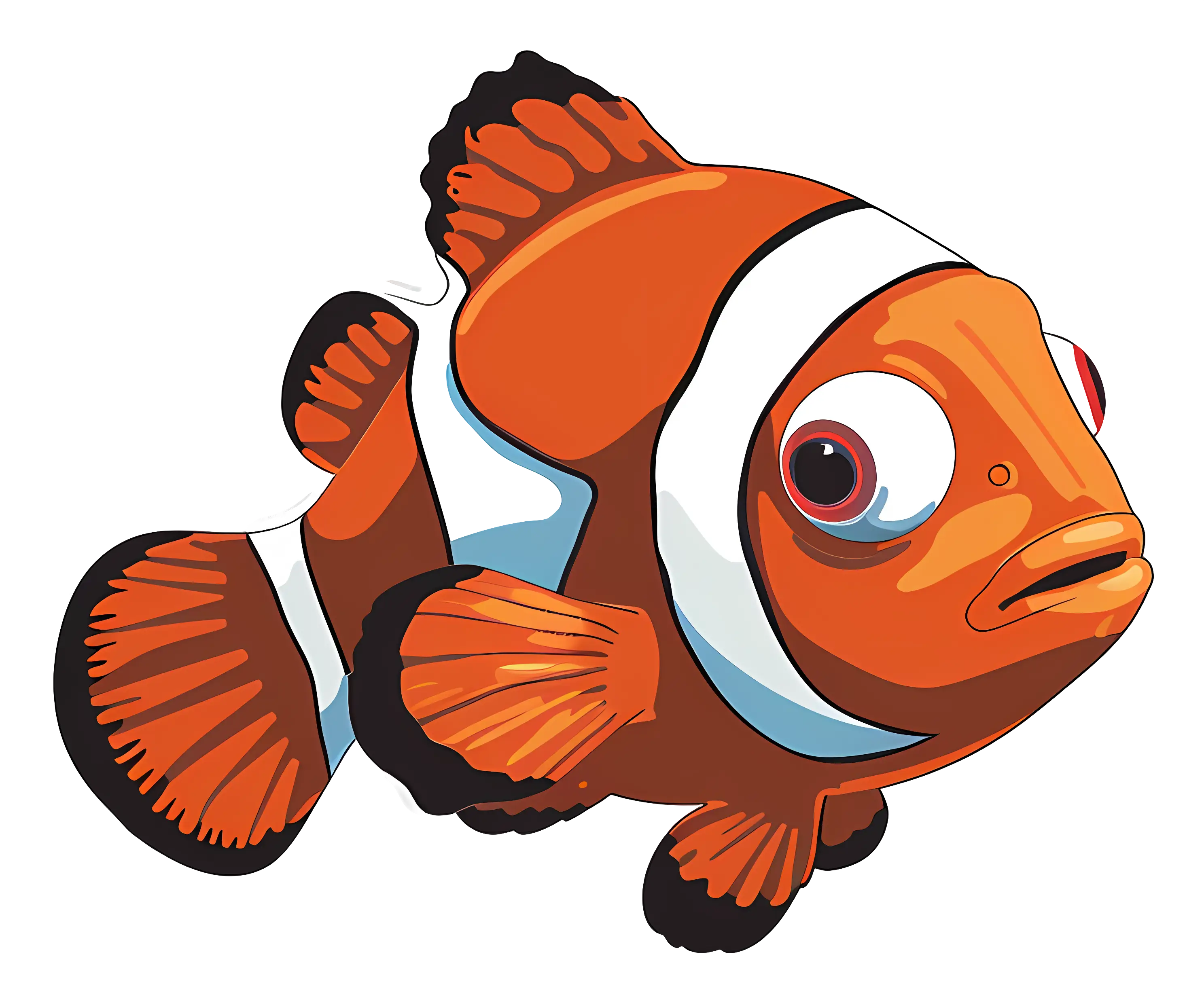 Colorful Clownfish Cartoon Illustration