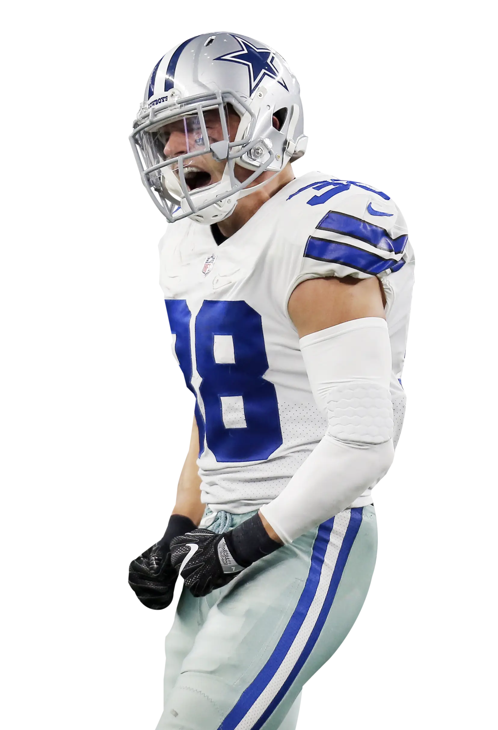 Football Player in Action and Uniform