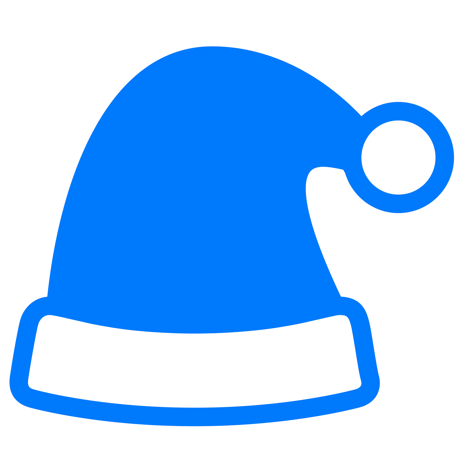 Blue Santa Hat for Christmas Festivities