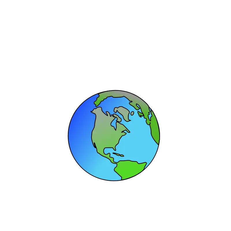 Illustration of the Earth Globe