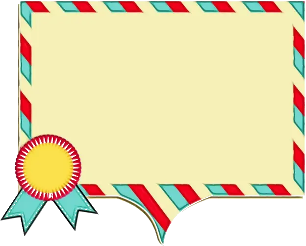 Blank Decorative Speech Bubble with Ribbon