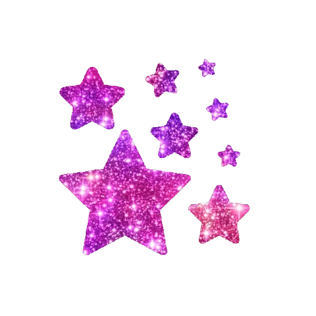 Glittering Purple Stars