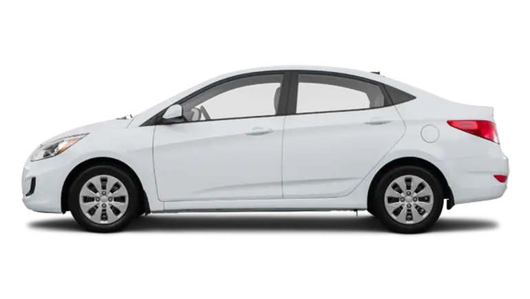 White Sedan Car Side View