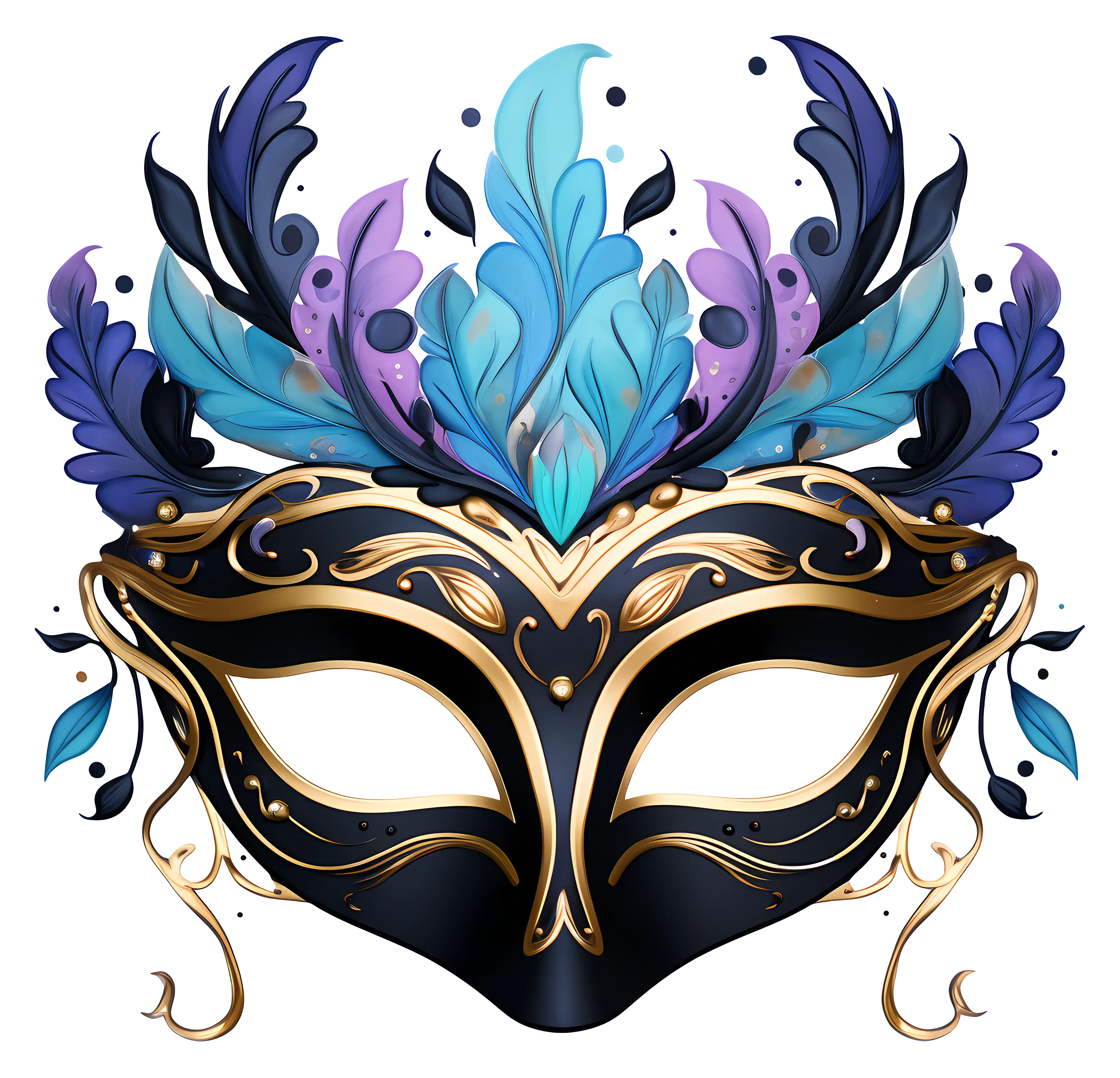 Elegant Venetian Mask with Feathers