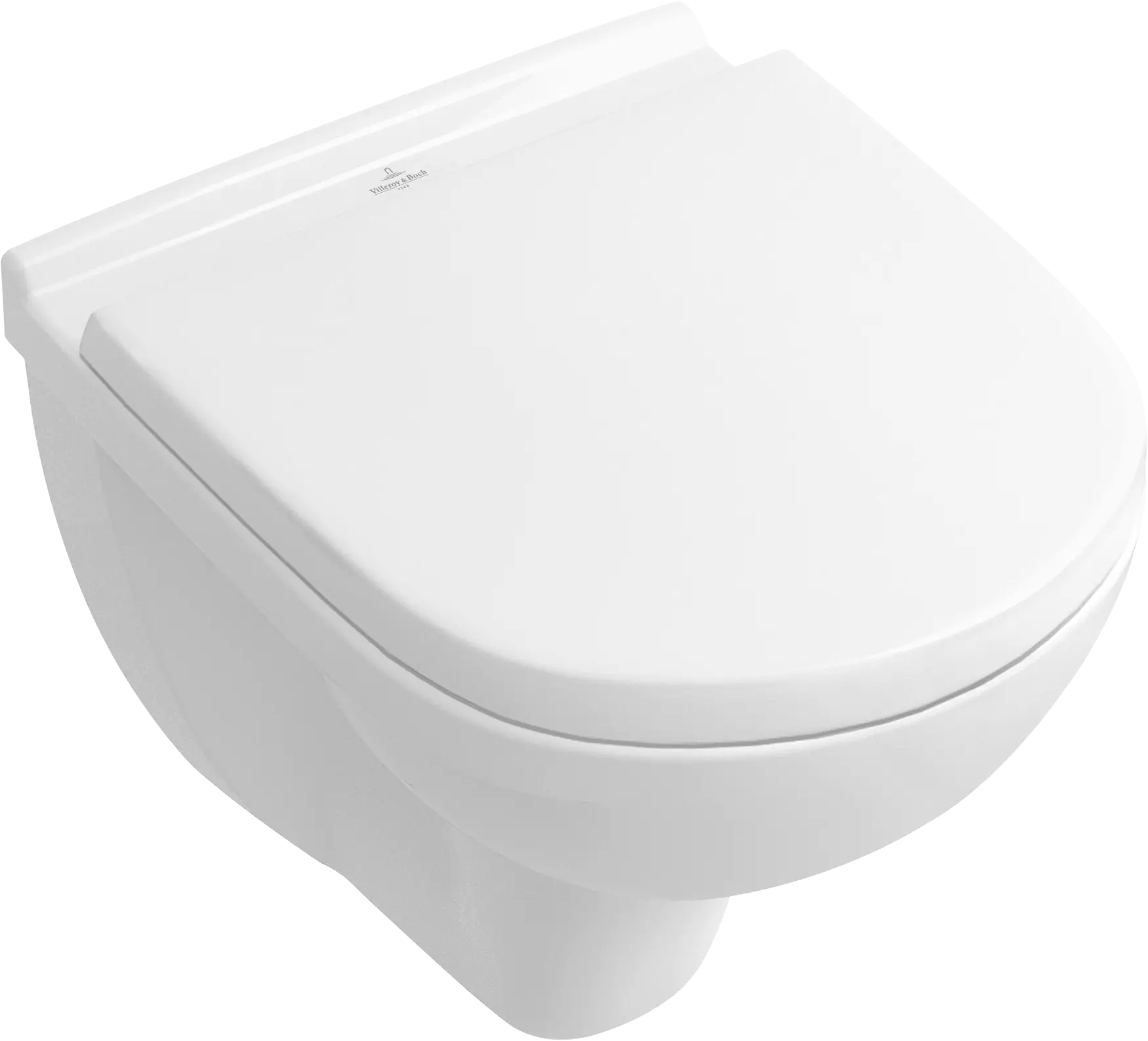 White Wall-Mounted Toilet Fixture