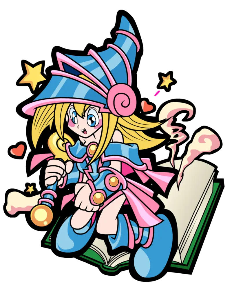 Cute Cartoon Wizard with Magic Book