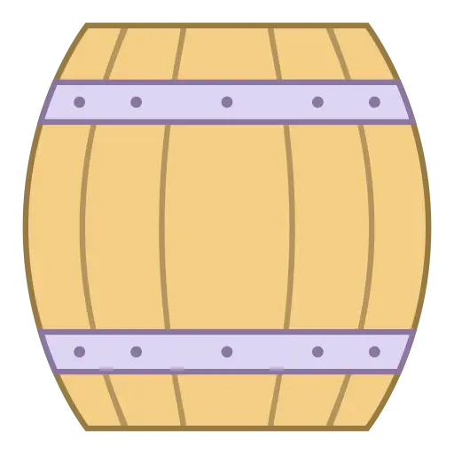 Cartoon Wooden Barrel for Rustic Themes